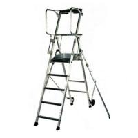 Escabeau mobile pliable et sécurisé