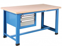 Etabli industriel avec caisson 3 tiroirs