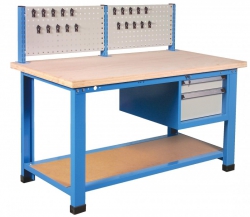 Etabli avec caisson 2 tiroirs + support outillage