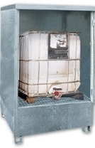 Abri de stockage avec bac de rétention acier pour 1 cubitainer