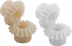 Engrenages coniques en plastique, rapport 1:1 traités par pulvérisation, denture droite, angle de pression 20°