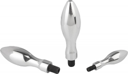 Poignée fixe DIN 39, Forme E, en aluminium