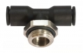 Raccord en T piquage mâle cylindrique au centre