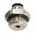 Raccord piquage droit mâle cylindrique laiton nickelé
