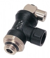 Stop vérin piquage mâle cylindrique et raccordements taraudes