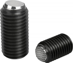Vis à bille orientable à tête HC bille avec plat, protection anti-retournement intégrée