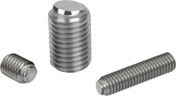 Vis à bille orientable à tête HC en Inox bille avec plat, protection anti-retournement intégrée