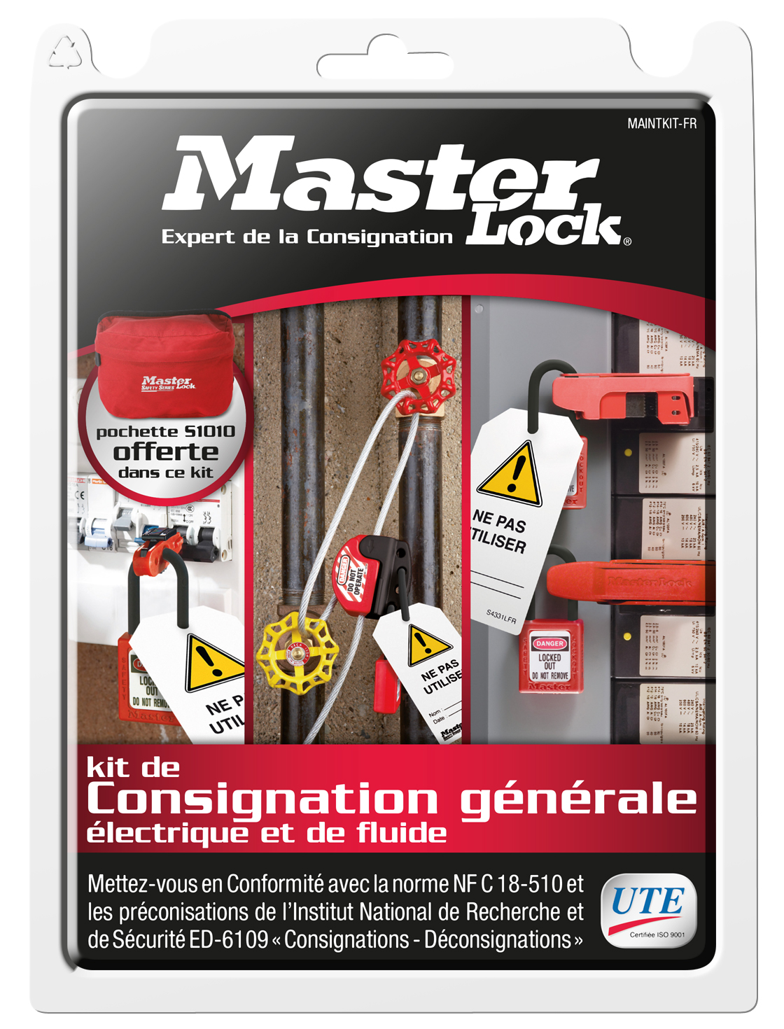 Master Lock S806: câble de consignation ajustable en acier recouvert de  vinyle.